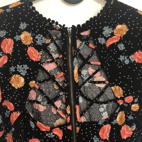 Black and floral dress with LOTS of detail! - Picture 3 of 6